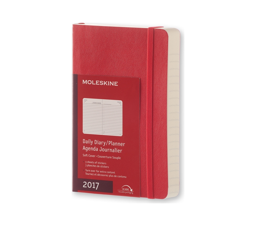 картинка Ежедневник Moleskine Classic Soft (2017), Pocket (9х14см), красный от магазина Молескинов