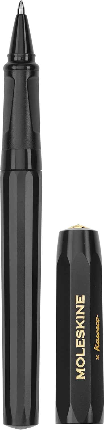 картинка Ручка шариковая Moleskine KAWECO, черная в подарочной упаковке от магазина Молескинов