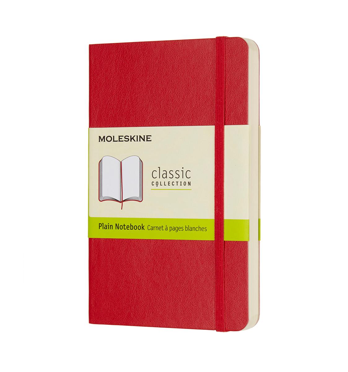 картинка Записная книжка Moleskine Classic (нелинованная), Pocket (9х14см), красная от магазина Молескинов