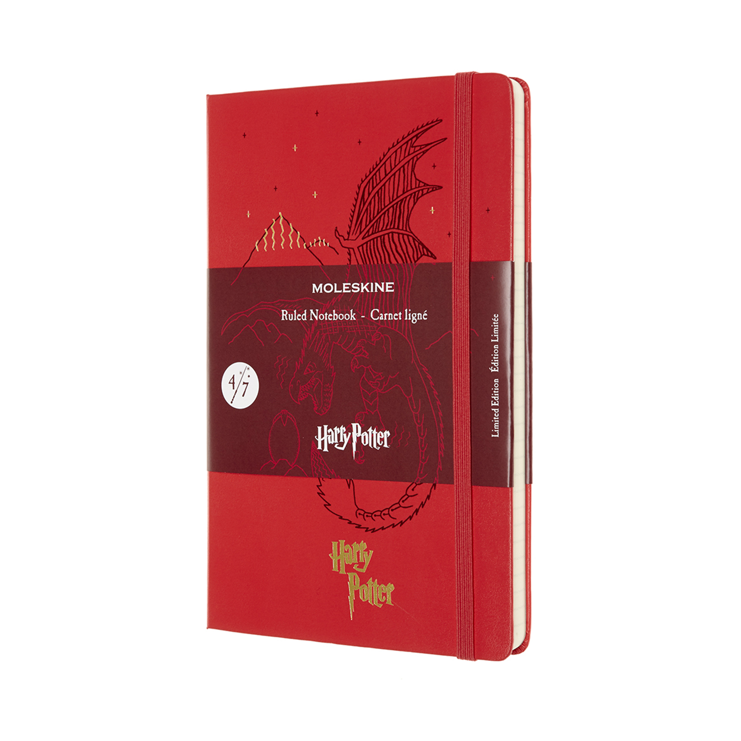 картинка Записная книжка Moleskine Harry Potter (в линейку), Large (13x21см), красная от магазина Молескинов