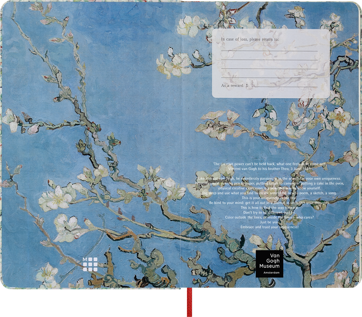 картинка Записная книжка Moleskine Sketchbook Limited Edition VAN GOGH MUSEUM,  Large (13x21см), свет-зел от магазина Молескинов