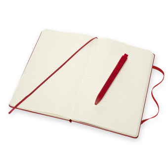 картинка Набор Moleskine (ручка GO и блокнот в линию), красный от магазина Молескинов