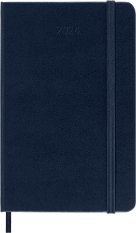 картинка Еженедельник Moleskine Classic 2024, Pocket (9x14 см), синий от магазина Молескинов