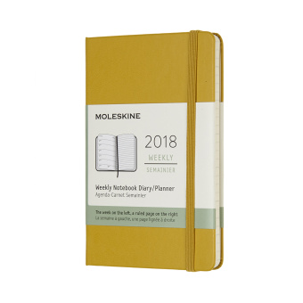 картинка Еженедельник Moleskine Classic (2018), Pocket (9x14 см), желтый от магазина Молескинов