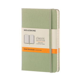 картинка Записная книжка Moleskine Classic (в линейку), Pocket (9х14см), светло-зеленая от магазина Молескинов