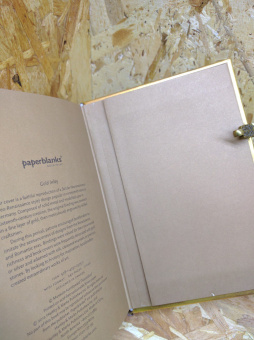 картинка Записная книжка Paperblanks Gold Inlay (в линейку), Midi (13х18см), золотая от магазина Молескинов