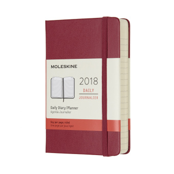 картинка Ежедневник Moleskine Classic (2018), Pocket (9x14 см), ягодный от магазина Молескинов