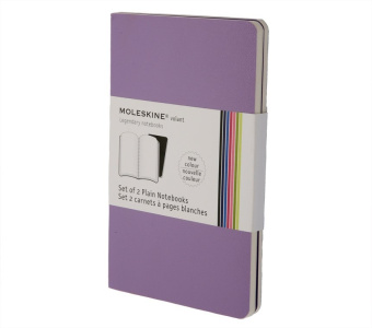 картинка Записная книжка Moleskine Volant (нелинованная, 2 шт.), Large (13х21см), фиолетовая от магазина Молескинов
