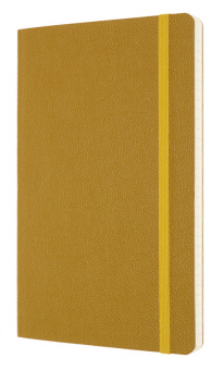 картинка Записная книжка Moleskine LIMITED EDITION LEATHER Soft (мягкая обложка), ( Large 13x21 см) жёлтая от магазина Молескинов
