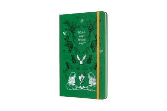 картинка Еженедельник Moleskine Alice in Wonderland (2020), Large (13x21 см), зелёный от магазина Молескинов