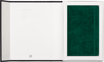 картинка Записная книжка Moleskine LIMITED EDITION VELVET, Large (13х21 см), в линию, зеленый, в подарочной коробке от магазина Молескинов