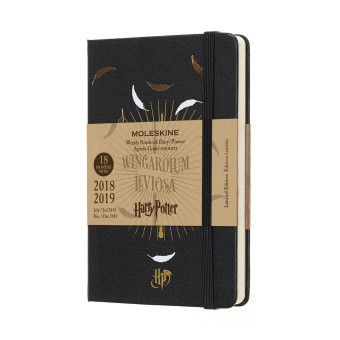 картинка Еженедельник Moleskine Classic Harry Potter (2018-2019), Pocket (9x14 см), черный от магазина Молескинов
