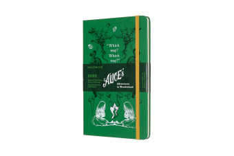 картинка Еженедельник Moleskine Alice in Wonderland (2020), Large (13x21 см), зелёный от магазина Молескинов