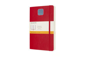 картинка Записная книжка Moleskine Expanded Soft (мягкая обложка), в линейку, Large (13х21см), красная от магазина Молескинов