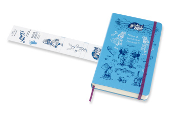картинка Ежедневник Moleskine Alice in Wonderland (2019-2020), Large (13x21 см), синий от магазина Молескинов