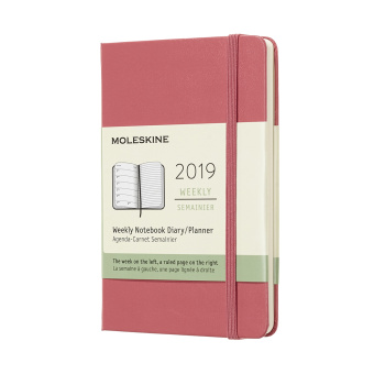 картинка Еженедельник Moleskine Classic (2019), Pocket (9x14 см), розовый от магазина Молескинов