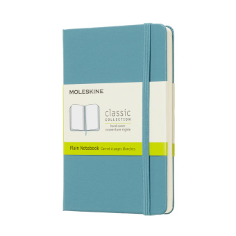 картинка Записная книжка Moleskine Classic (нелинованная), Pocket (9x14см), голубая от магазина Молескинов