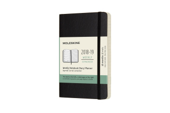 картинка Еженедельник Moleskine Classic Soft (2018-2019), Pocket (9x14 см), черный от магазина Молескинов