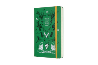 картинка Ежедневник Moleskine Alice in Wonderland (2020), Large (13x21 см), зелёный от магазина Молескинов