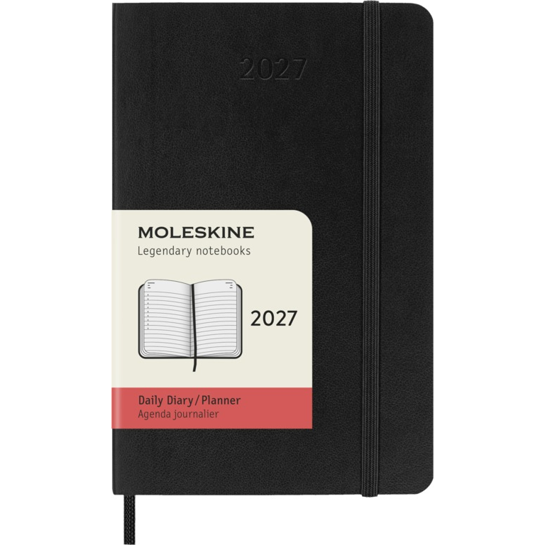 картинка Ежедневник Moleskine Classic Soft, 2027, в мягкой обложке, Pocket (9x14 см), черный от магазина Молескинов