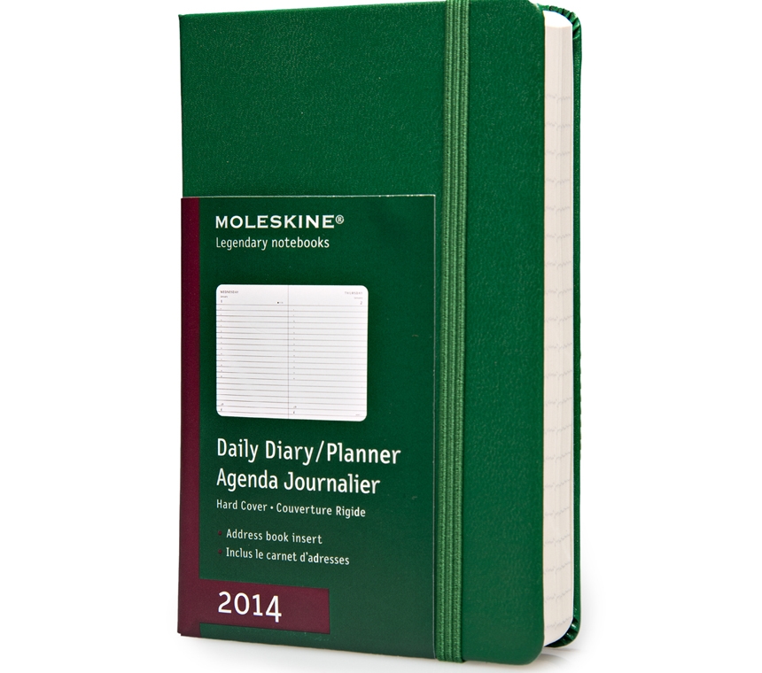 Ежедневник Moleskine Classic (2014), Pocket (9х14см), зеленый
