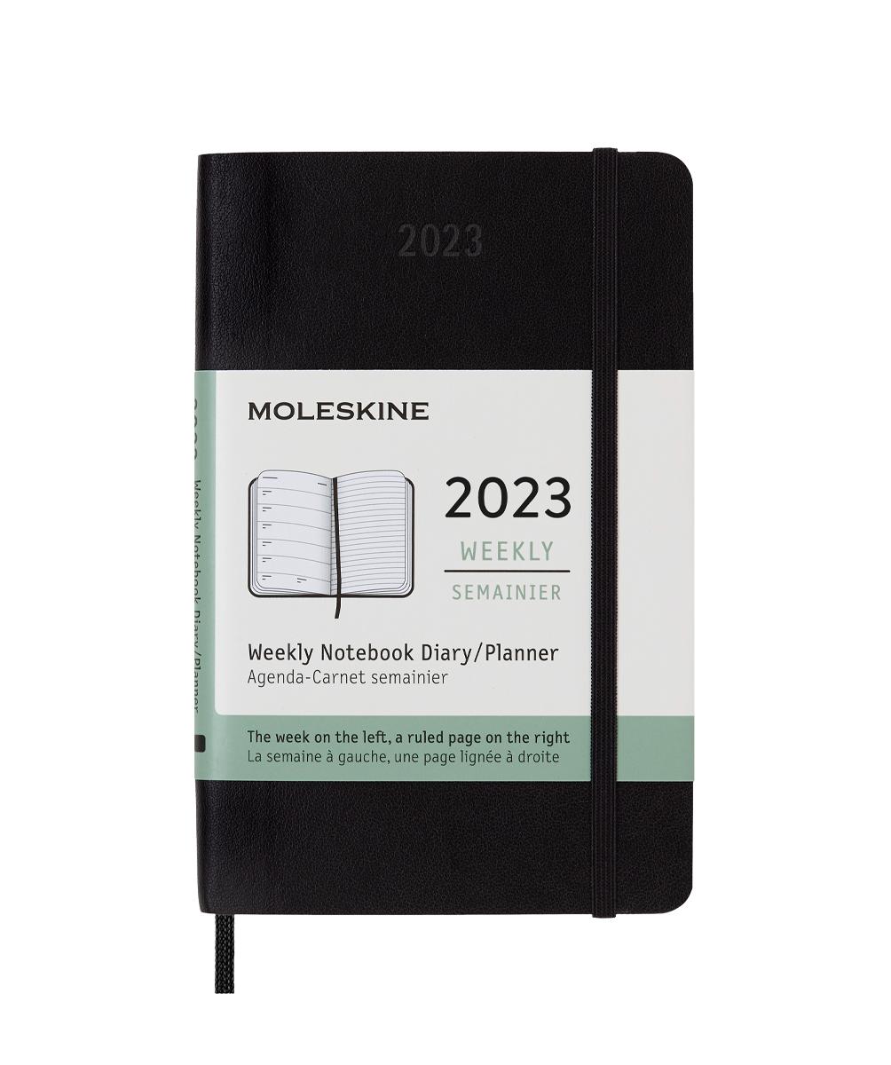 картинка Еженедельник Moleskine Classic Soft (мягкая обложка), 2023, Pocket (9x14 см), черный от магазина Молескинов