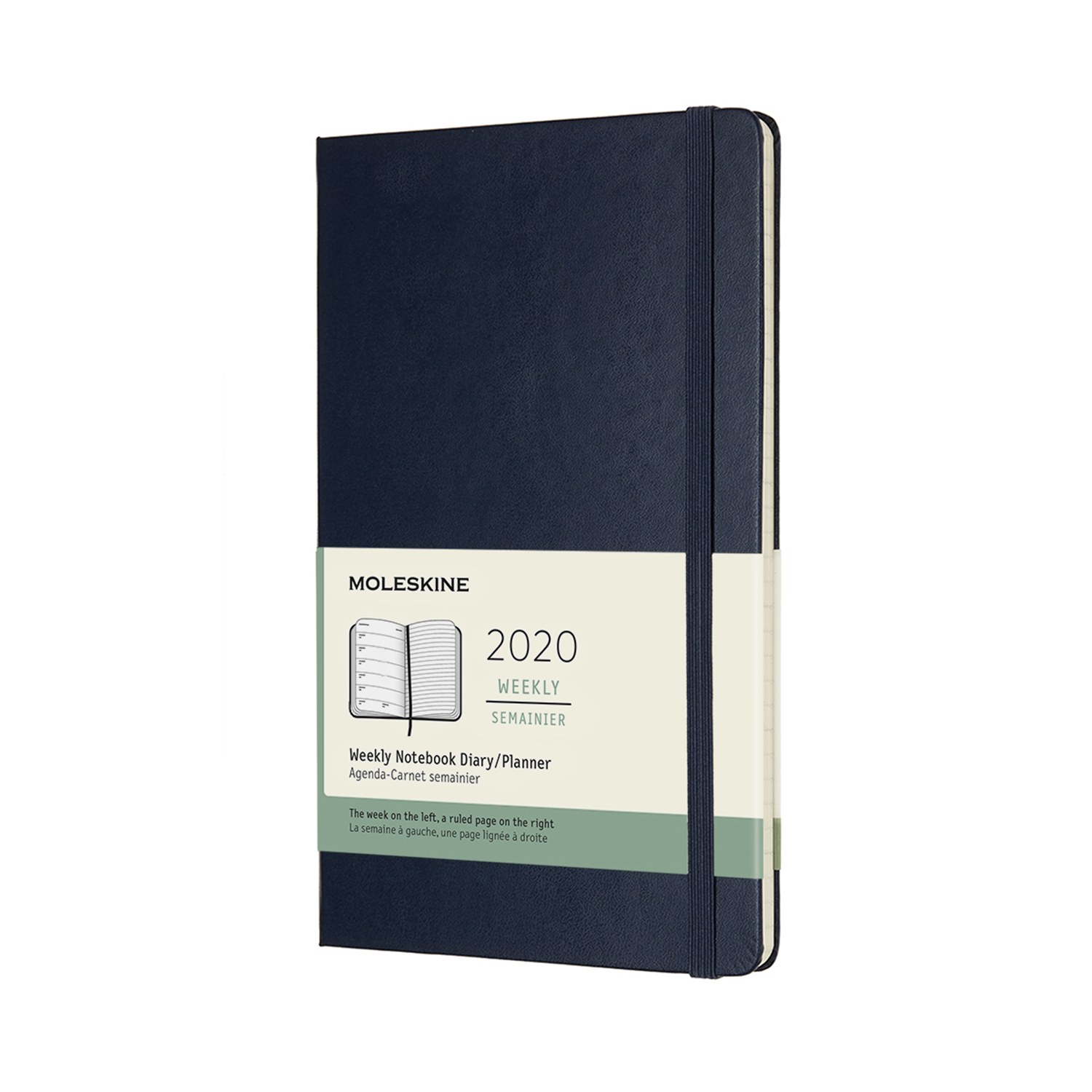 картинка Еженедельник Moleskine Classic (2020), Large (13x21 см), темно-синий от магазина Молескинов