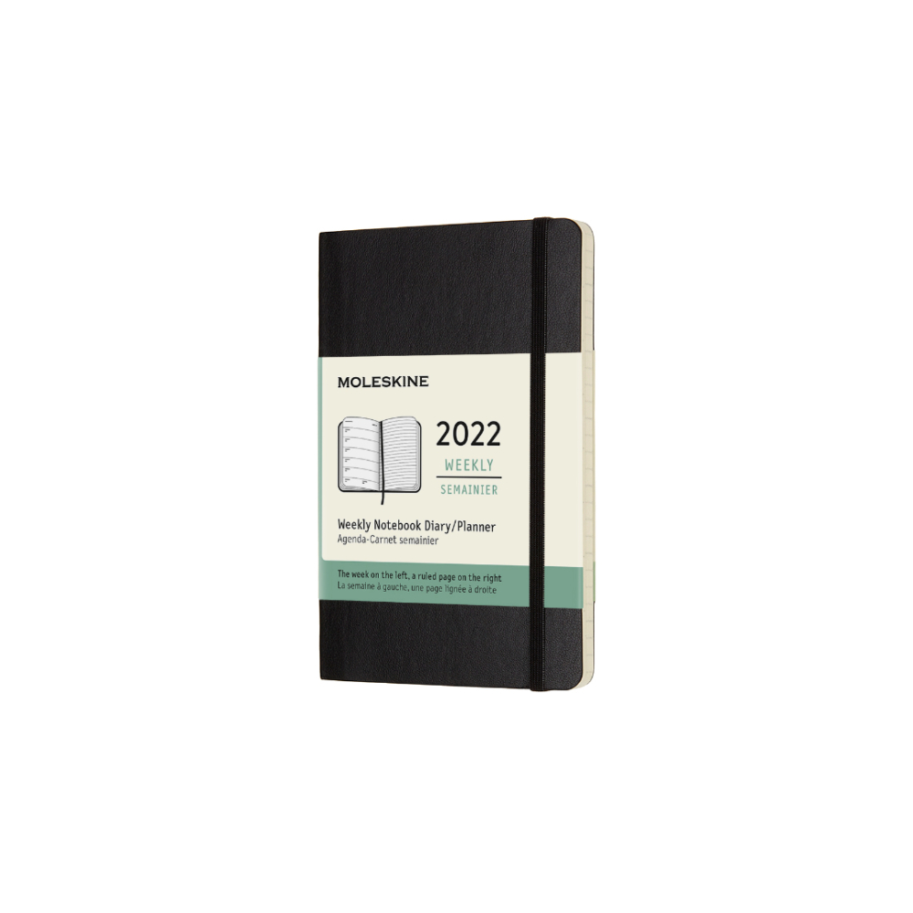 картинка Еженедельник Moleskine Classic Soft (мягкая обложка), 2022, Pocket (9x14 см), черный от магазина Молескинов