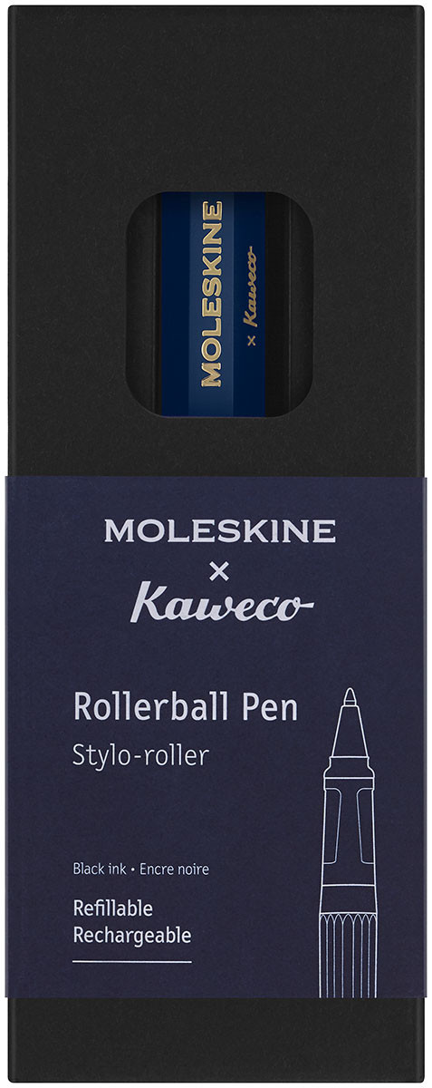 картинка Ручка-роллер Moleskine x Kaweco 0,7 мм, Синяя, в подарочной упаковке от магазина Молескинов