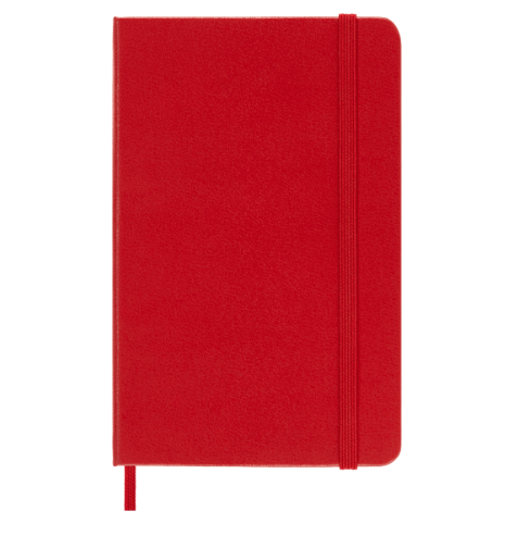 картинка Записная книжка Moleskine Classic (нелинованная), Pocket (9x14см), красная от магазина Молескинов