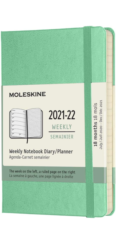 картинка Еженедельник Moleskine Classic (2021-2022), Pocket (9x14 см), светло-зеленый от магазина Молескинов