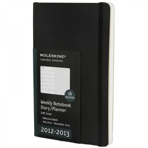 Еженедельник Moleskine Classic Soft (2012/2013), Large (13x21см), черный