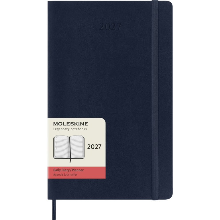 картинка Ежедневник Moleskine Classic Soft 2027, в мягкой обложке, Large (13x21 см), синий от магазина Молескинов
