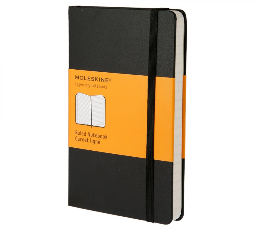 Записная книжка Moleskine Classic (в линейку), Pocket (9x14см), черная