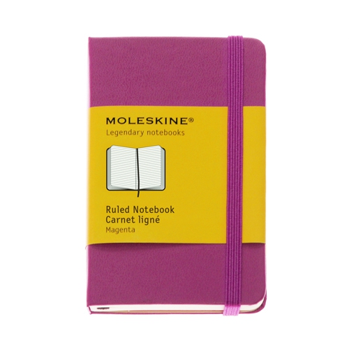 Записная книжка Moleskine Classic (в линейку), XSmall (6,5х10,5см), розовая