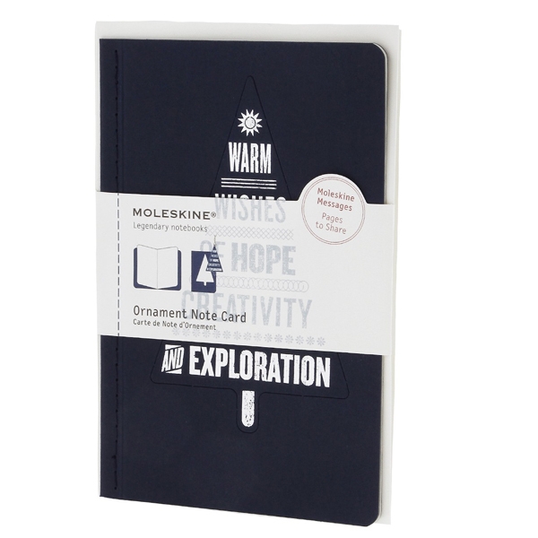 картинка Набор для письма Moleskine Note Card Large (11,5х17,5см) 'Ornament Card Tree', синий от магазина Молескинов