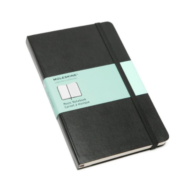 Записная книжка Moleskine Classic (с нотным станом), Pocket (9х14см), черная