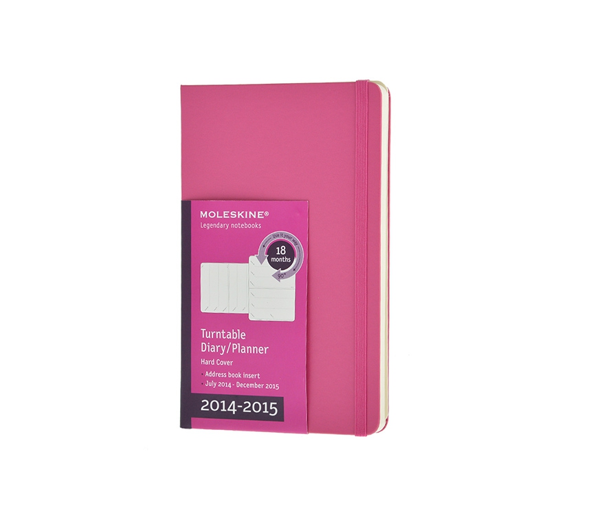 Еженедельник Moleskine Classic (2014/2015), Pocket (9х14см), розовый