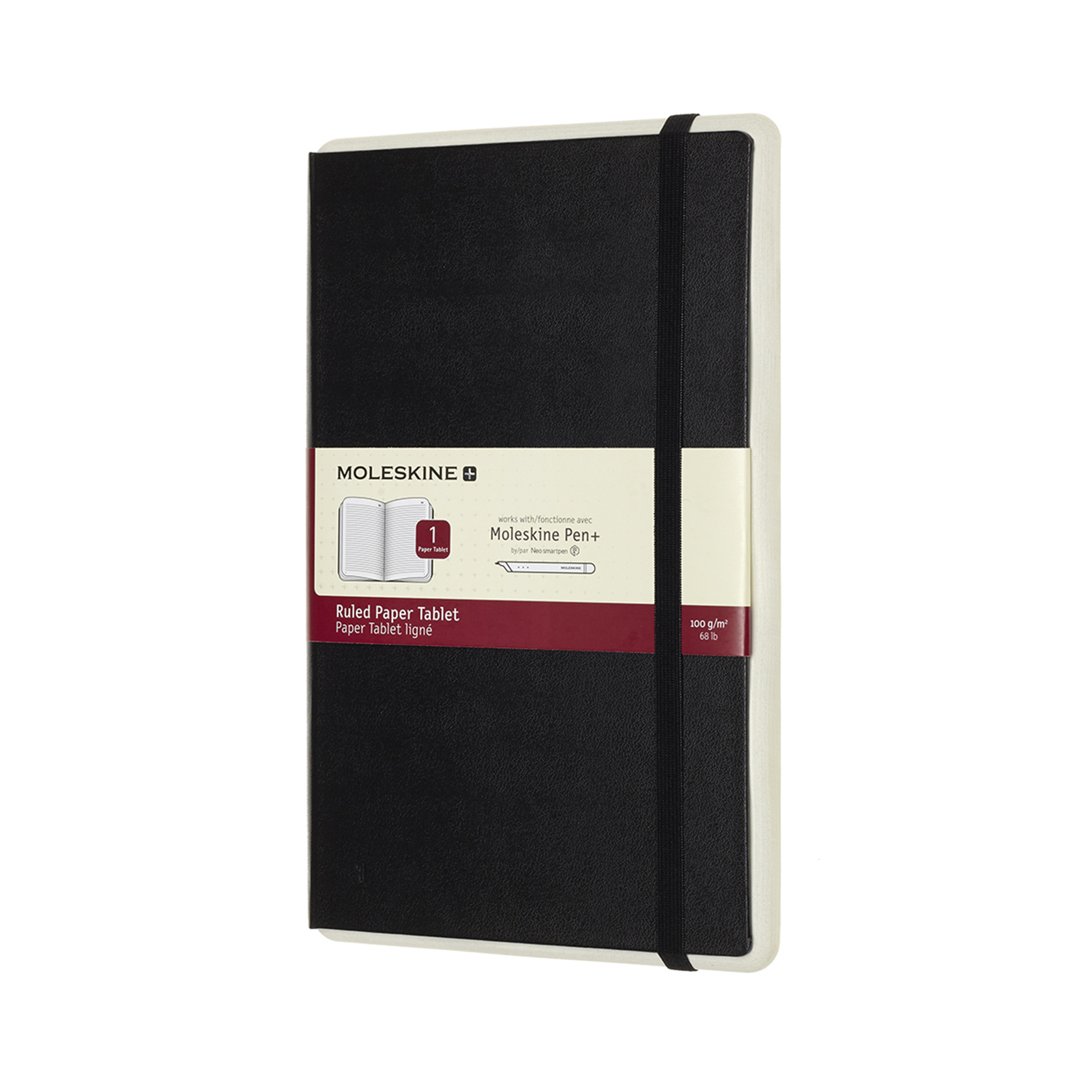 картинка Записная книжка Moleskine Smart Paper Tablet (в линейку), Large (13x21см), черная от магазина Молескинов