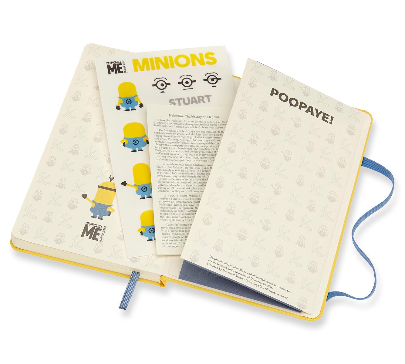Записная книжка Moleskine Minions (в линейку), Pocket (9х14см), желтая