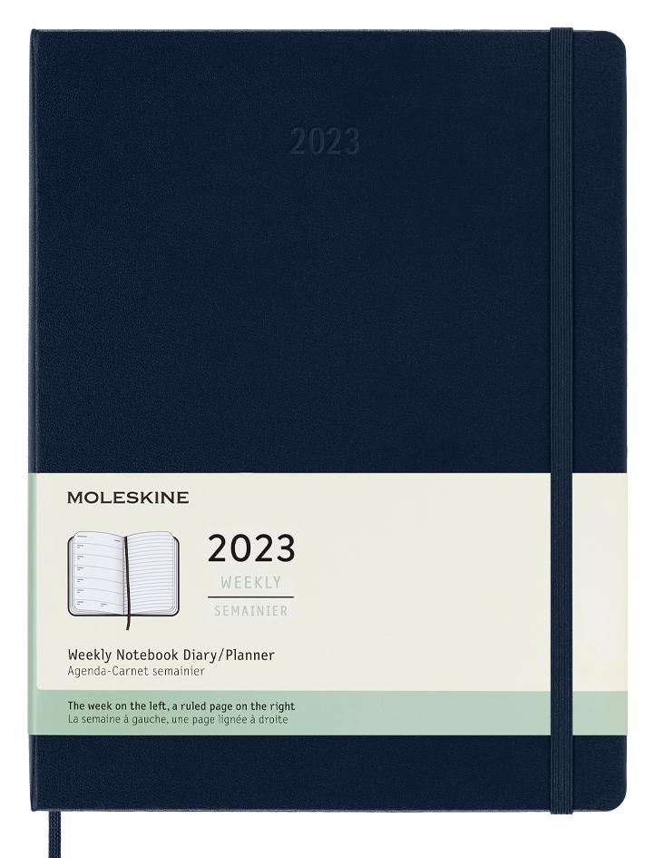 картинка Еженедельник Moleskine Classic 2023, XLarge (19x25 см), синий от магазина Молескинов