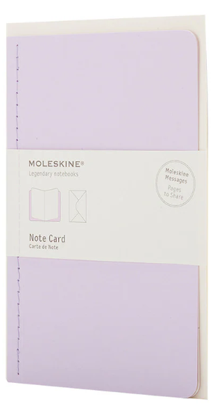 картинка Набор почтовый Moleskine Large (11,5х17,5см), 'Note Card', лиловый от магазина Молескинов