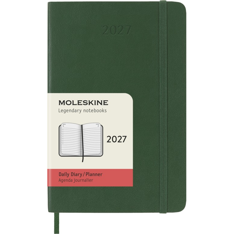 картинка Ежедневник Moleskine Classic Soft, 2027, в мягкой обложке, Pocket (9x14 см), зеленый от магазина Молескинов