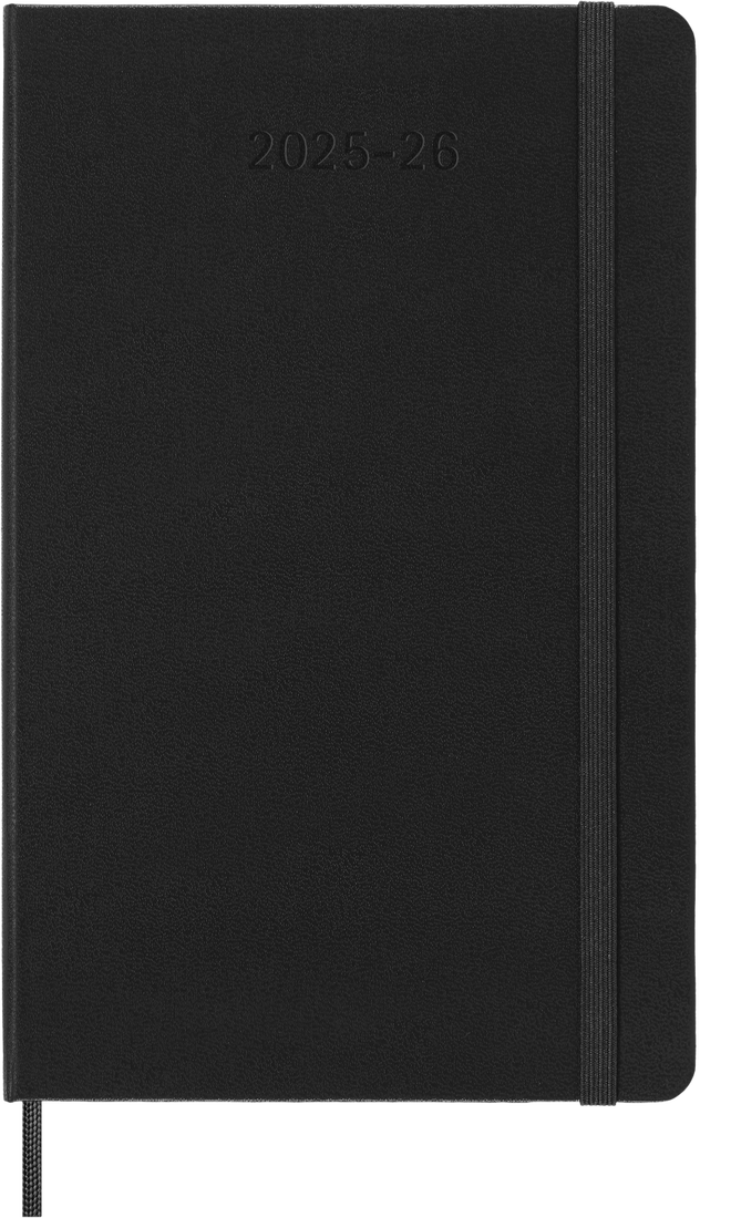 картинка Ежедневник Moleskine Classic 2025 - 2026, Large (13x21 см), твердая обложка, черный от магазина Молескинов