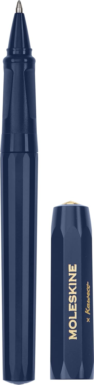 картинка Ручка шариковая Moleskine KAWECO, синяя в подарочной упаковке от магазина Молескинов