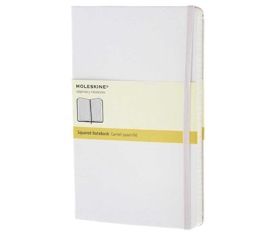 Записная книжка Moleskine Classic (в клетку), Large (13х21см), белая