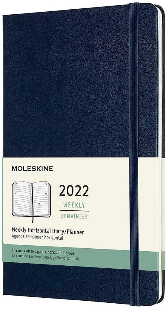 Еженедельник Moleskine Classic 2022, Large (13x21 см), синий