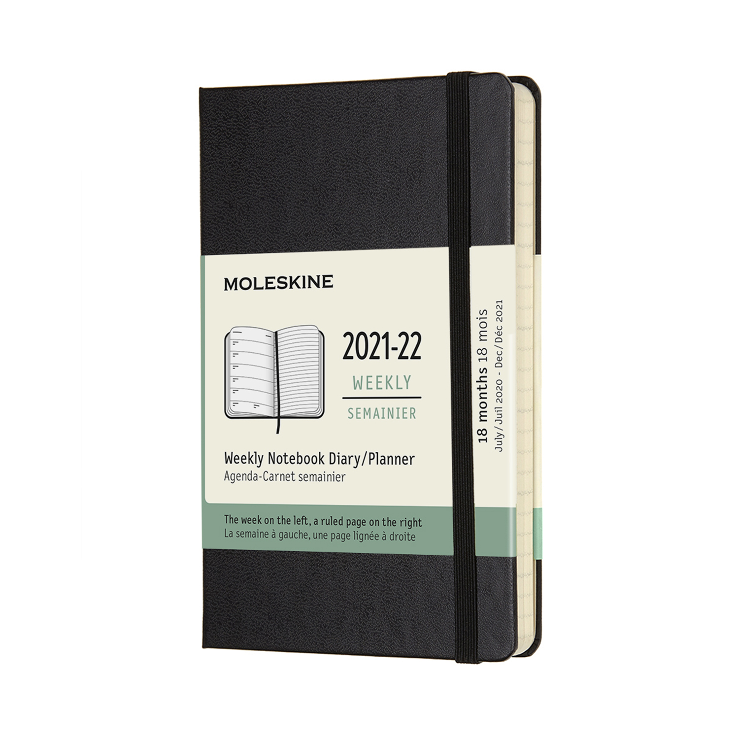 картинка Еженедельник Moleskine Classic (2021-2022), Pocket (9x14 см), черный от магазина Молескинов