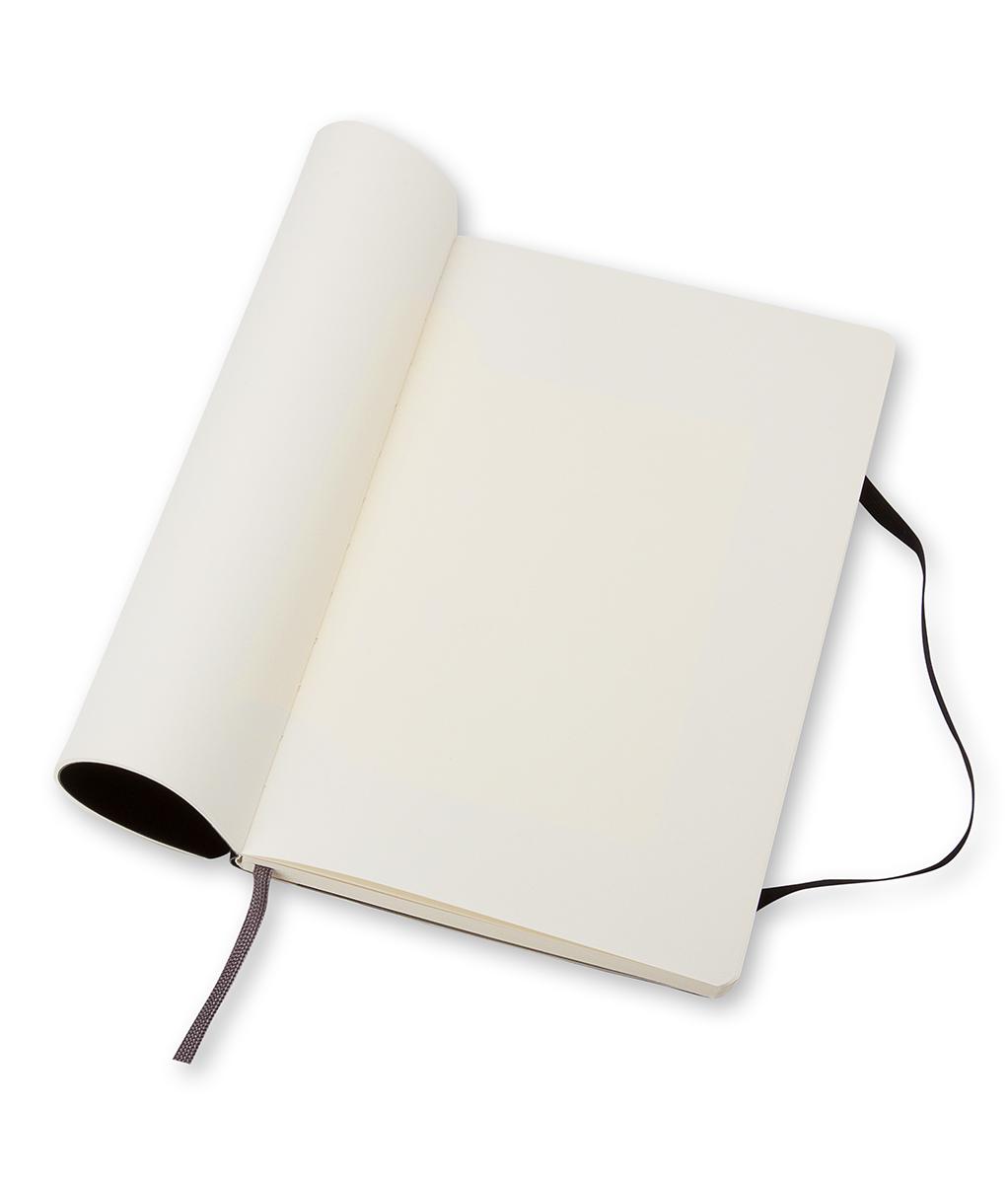 Записная книжка Moleskine Classic Soft(мягкая обложка), нелинованная, Large (13х21см), черная