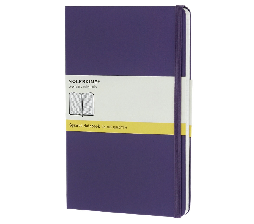 Записная книжка Moleskine Classic (в клетку), Large (13х21см), фиолетовая